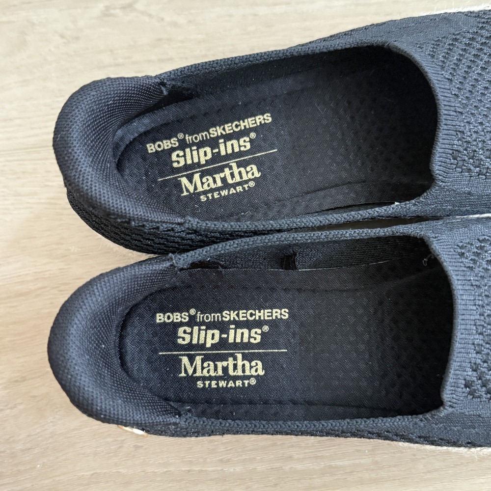 Skechers BOBS Martha Stewart Women's By The Bay Platform Espadrilles Black 10 - Picture 8 of 9